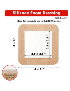 Venda de Espuma de Silicona FRESINIDER - 20 Unidades 10x10 cm 2