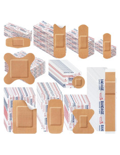 300 Vendajes Adhesivos Estériles Geiserailie Variados para Primeros Auxilios