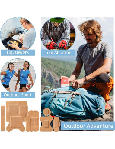 300 Vendajes Adhesivos Estériles Geiserailie Variados para Primeros Auxilios