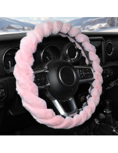 Funda de Volante KAFEEK Rosa 37-38 cm Antideslizante 2