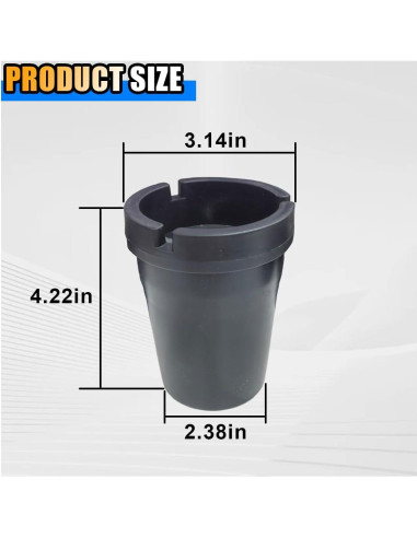 Cenicero de Auto JOYCOURT Sin Humo Negro 2PCS Compacto