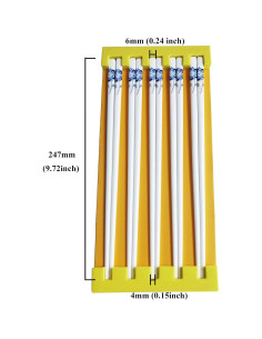 10 Pares de Palillos de Cerámica Decohomeforu 24.68 cm Flor Azul 2