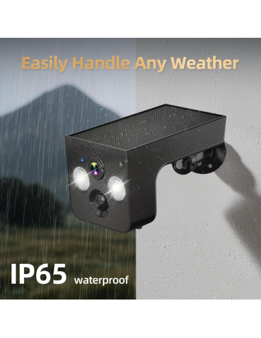 Cámara de Seguridad Solar Inalámbrica PM POPMAKE 2K IP65