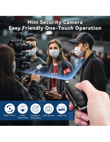 Cámara Mini 64GB DTCRCH 1080P HD con Visión Nocturna