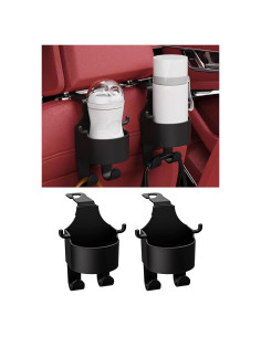 Organizador de Coche 2 Ganchos Reposacabezas con Portavasos