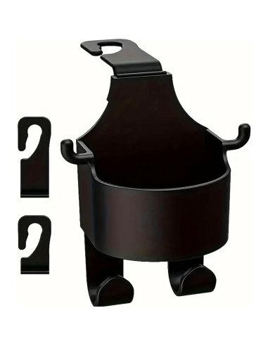 Organizador de Coche 2 Ganchos Reposacabezas con Portavasos