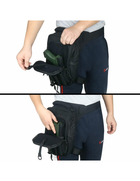 Bolsa de Pierna Táctica DegeTMVe Doble Funda 33x23cm