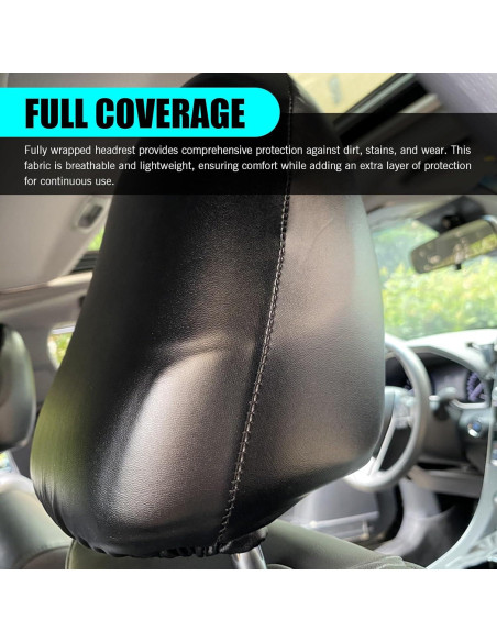 Cubiertas de reposacabezas Shakas 2 PCS, cuero impermeable M