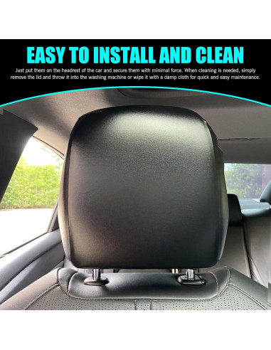 Cubiertas de reposacabezas Shakas 2 PCS, cuero impermeable M