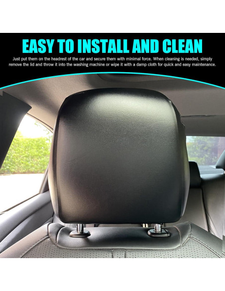 Cubiertas de reposacabezas Shakas 2 PCS, cuero impermeable M