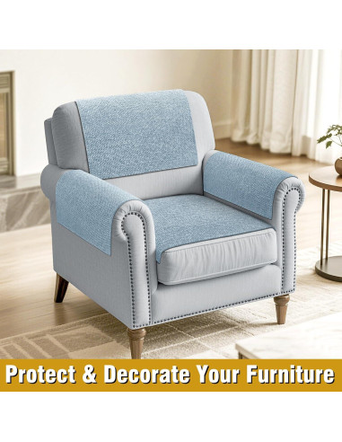 Cubiertas de Brazo de Sofá LovoGemy 61x51cm Impermeables 2 Pcs