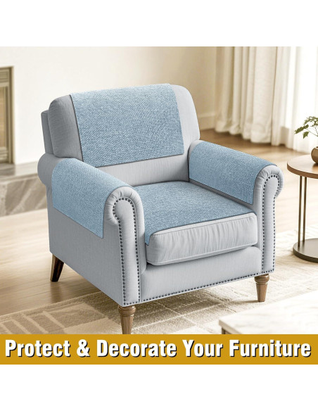 Cubiertas de Brazo de Sofá LovoGemy 61x51cm Impermeables 2 Pcs