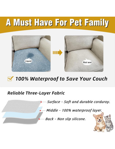 Cubiertas de Brazo de Sofá LovoGemy 61x51cm Impermeables 2 Pcs