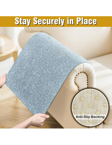 Cubiertas de Brazo de Sofá LovoGemy 61x51cm Impermeables 2 Pcs