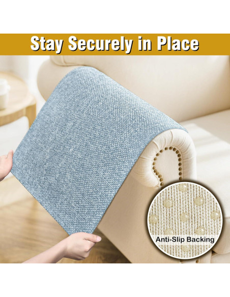 Cubiertas de Brazo de Sofá LovoGemy 61x51cm Impermeables 2 Pcs