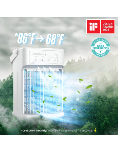 Acondicionador de Aire Portátil DFLU MX003 3 Velocidades 1.18L 2