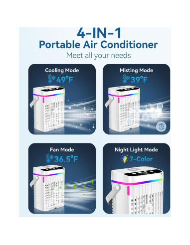 Acondicionador de Aire Portátil HAWANA TT-13 1250ml 4-en-1