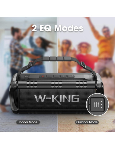 Altavoz Bluetooth W-KING D8 90W Impermeable 40H Subwoofer