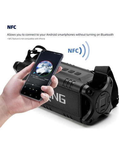 Altavoz Bluetooth W-KING D8 90W Impermeable 40H Subwoofer