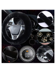 Cubierta de Volante Esponjosa LXPKKIG 12 Piezas Negro