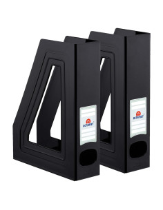 Soporte para Revistas Acrimet Negro, Organizador de Plástico, 2 Unidades