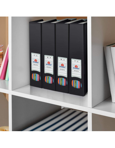 Soporte para Revistas Acrimet Negro, Organizador de Plástico, 2 Unidades