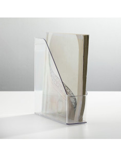 Organizador de Archivos Vertical mDesign - Paquete de 2, Transparente 2