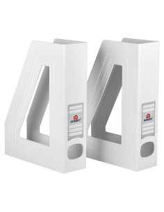 Soporte para Revistas Acrimet Blanco, Organizador Duradero, 2 Unidades