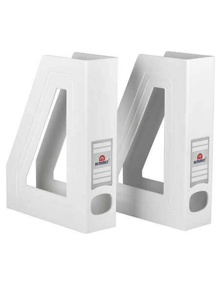 Soporte para Revistas Acrimet Blanco, Organizador Duradero, 2 Unidades
