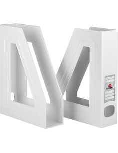 Soporte para Revistas Acrimet Blanco, Organizador Duradero, 2 Unidades 2