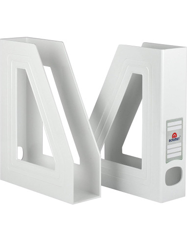 Soporte para Revistas Acrimet Blanco, Organizador Duradero, 2 Unidades