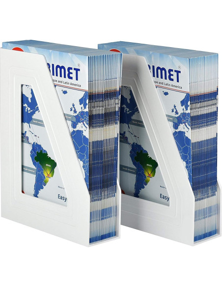 Soporte para Revistas Acrimet Blanco, Organizador Duradero, 2 Unidades