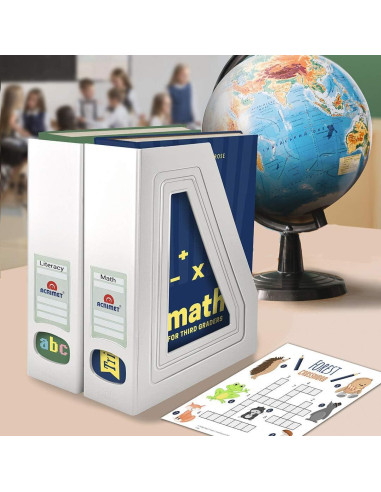 Soporte para Revistas Acrimet Blanco, Organizador Duradero, 2 Unidades