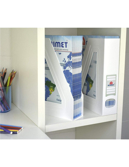 Soporte para Revistas Acrimet Blanco, Organizador Duradero, 2 Unidades