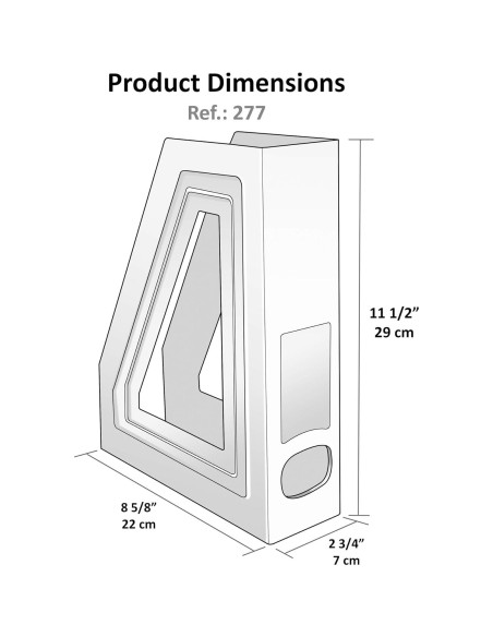Soporte para Revistas Acrimet Blanco, Organizador Duradero, 2 Unidades