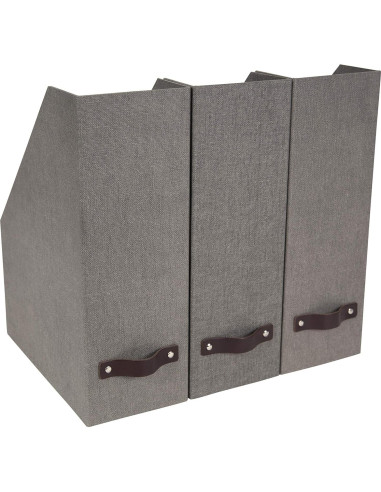 Caja de Almacenamiento Vertical Bigso Estelle 24.9x11.4x32cm Gris