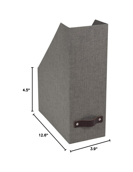 Caja de Almacenamiento Vertical Bigso Estelle 24.9x11.4x32cm Gris