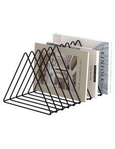 Organizador de Escritorio Triangular Urban Deco - Metal Negro 10 Secciones