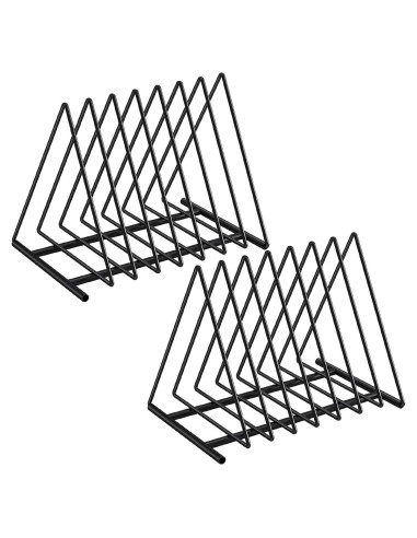 Organizador de Archivos Triangular 2 Paquetes Almacenamiento Divertido Negro