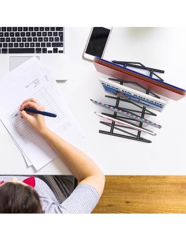 Organizador de Archivos Triangular 2 Paquetes Almacenamiento Divertido Negro