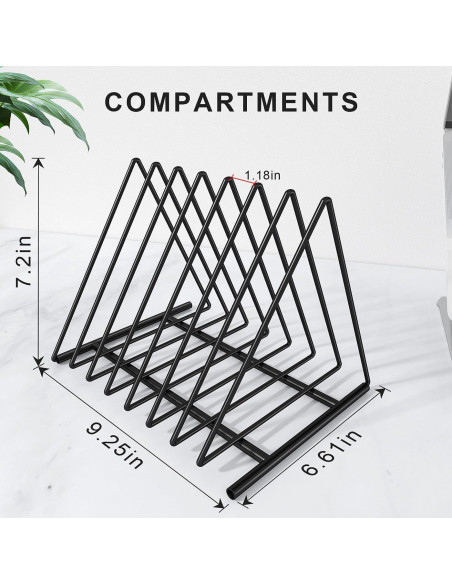 Organizador de Archivos Triangular 2 Paquetes Almacenamiento Divertido Negro