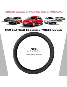 Cubierta de Volante de Cuero SHMZK 36.8-40.6 cm Antideslizante 2