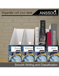 Soporte de Revistas de Cartón Organizador Azul Dorado - Paquete de 12 2