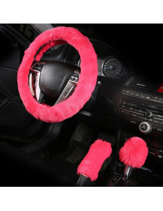 Funda de Volante Cxtiy gx008 Piel Sintética Rosa 3 Pcs 2