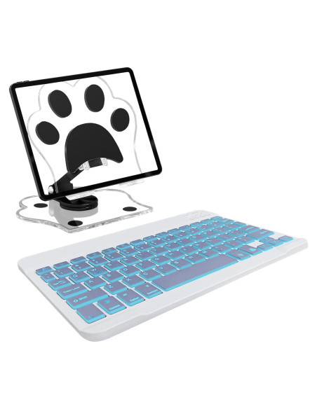 Teclado Bluetooth TopPerfekt Retroiluminado Lavanda 7 Colores