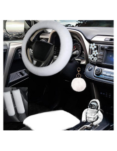 Juego de 10 Fundas de Volante Esponjosas YSLSLOO - Blanco