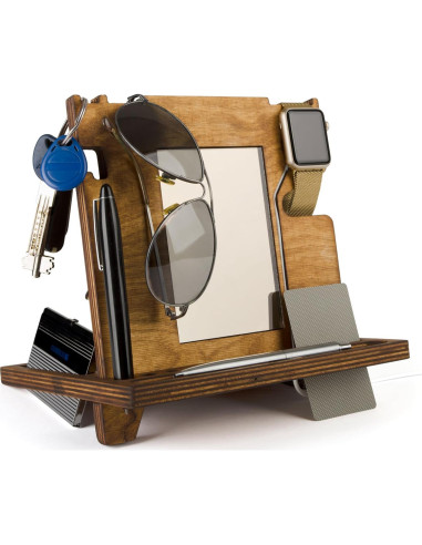 Estación de Acoplamiento de Madera Rostmarygift con Cargador Apple Watch