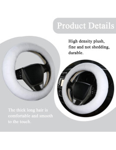 Juego de 10 Fundas de Volante Esponjosas YSLSLOO - Blanco 2