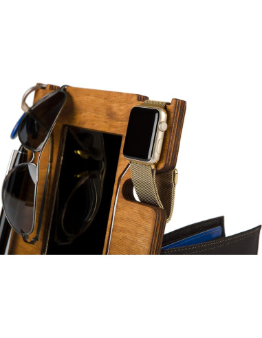 Estación de Acoplamiento de Madera Rostmarygift con Cargador Apple Watch