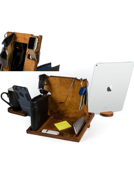 Estación de Acoplamiento de Madera Rostmarygift con Cargador Apple Watch